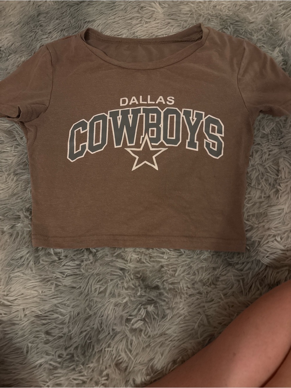 Dallas Cowboys Kids Brown Cropped Tee